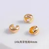 Cobre banhado a ouro 18k pulseira e colar DIY materiais de miçangas artesanais fecho em U fecho de ponta conta de posicionamento fecho acessórios