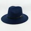 Sombreros de ala ancha de mezclilla de moda transfronterizos para mujeres y hombres, sombreros de jazz de estilo británico retro simple, Fábrica de Sombreros