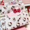 Estuche de Lápices Nuevo de Alto Valor de Color KT Cat con Estampado Flip Ins Estudiante Gran Capacidad Corazón de Niña Cremallera Multicapa Caja de Papelería