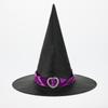 Novo chapéu de bruxa preto de Halloween chapéu de bruxa de renda chapéu de bruxa de festa de noite de feriado chapéu de bruxa pontudo atacado