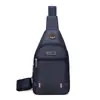 Bolsa de Peito Masculina Impermeável e Resistente ao Desgaste Modelo Novo 2026 Tecido Oxford Ombro Único Transversal Mochila Pequena Três Camadas Grande Capacidade Bolsa Transversal
