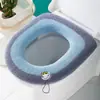 Fabricante de Funda para Asiento de Inodoro Lavable Gruesa de Dibujos Animados con Asa Cubierta de Inodoro Tejida Cojín para Asiento de Inodoro Pegatina