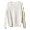 Suéter 100% cachemir para mujer, cuello en V, versátil, ajustado, color liso, básico interior, suéter de punto para debajo de la ropa, mujer