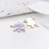 1 Colgante Morado con Goteo de Aceite Estilo Coreano DIY Pulsera de Aleación de Zinc Colgante para Collar Pendiente Colgante para Llavero Accesorios de Joyería
