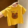 Camiseta Infantil de Manga Corta con Estampado 3D de Oso de Dibujos Animados para Niños y Niñas Camiseta Genial de Moda para Niños Pequeños Top Casual Elegante