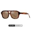 Gafas de Sol Polarizadas de Hoja Hechas a Mano S32102 Moda Doble Puente Gafas de Sol para Conducir Hombres Gafas de Sol para Exteriores