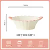Tigela de Cerâmica Jingdezhen com Cor sob Esmalte, Estilo Francês Simples, Novo Conjunto de Tigela e Prato Estilo Creme 2026 para Uso Doméstico