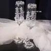 Taças Criativas para Brinde de Casamento para os Recém-Casados, um Par de Flautas de Champanhe de Cristal com Strass, Artesanal DIY, Decoração de Taça Cruzada