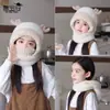 Gorro Infantil Máscara de Astas de Dibujos Animados Bufanda para el Cuello Gorro de Una Pieza Pulóver Gorro de Invierno para Exteriores Felpa Cálido Protección para Orejas Gorro de Punto