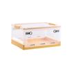 Caja de Almacenamiento Plegable de Doble Puerta, Transparente con Ruedas, Caja de Almacenamiento de Plástico Grueso Grande para Libros, Juguetes y Ropa