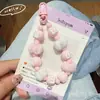Outono e Inverno Novo Bolo Pintado à Mão Corrente para Celular Pingente Bola de Pelo Cordão de Contas Chaveiro Pingente de Bolsa Transmissão ao Vivo Mesmo Estilo Corrente para Pendurar