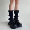 Calcetines con logo de metal Y2g, calcetines de felpa para mujer de otoño e invierno, calcetines de pierna tejidos para botas jk de chica popular, calcetines para pantorrilla de primavera y otoño