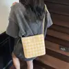 Bolsa de Axila Simple y de Moda Estilo Verano 2025 Estilo Coreano Diseño de Nicho Elegante Bordada de Mano para Viajes Bolsas Tipo Cubo