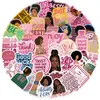 50 Piezas de Pegatinas Inspiradoras Negras, Pegatinas DIY de Graffiti Pintado para Decorar Diarios, Teléfonos Móviles, Laptops e iPads