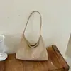 Nuevo diseño nicho bolsa de lona de pana retro simple y moderna bolsa de hombro gran capacidad bolsa de tela para estudiantes