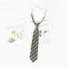 Estilo Universitario Corbata jk Estudiante Japonés Corbata Verde Nudo Perezoso Sin Nudo Aprendizaje Raíz de Pluma Corbata Blusa Uniforme Fresco