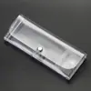 Caja Transparente Duradera Directa de Fábrica para Gafas Caja Ancha de PVC con Espejo Caja para Gafas de Lectura Caja con Clip para Gafas Polarizadas