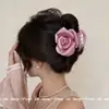 Grampo de Cabelo Flor de Cetim em Tecido Acrílico Super Fada Doce Grampo de Cabelo de Alta Qualidade Grampo Tubarão Acessórios de Cabelo na Parte de Trás da Cabeça