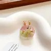 Pinza para el cabello de conejo dulce y lindo Mini pinza de agarre de ácido acético Flequillo Cabello suelto Pinza superior Sastre de cabello Accesorios para el cabello para niños Tocado