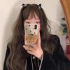 Lindo top de calavera alta clip de terciopelo perlado femenino celebridad de internet clip para flequillo tamaño pequeño diadema de princesa clip para cabello suelto accesorios para el cabello