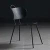 Cadeira de Jantar para Casa Nórdica Cadeira de Café Antiga Média Cadeira Concha de Designer Arte em Ferro Cadeira com Encosto Criativa para Restaurante