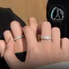 Anillos Luminosos de Pareja Océano y Estrellas para Hombres y Mujeres Diseño de Nicho Moderno Sensación de Alta Gama Anillos de Pareja Joyería de Regalo Venta al por Mayor