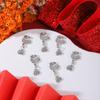 Accesorios para Uñas Zirconio Año Nuevo Zodiaco Personaje de la Fortuna Moneda Borla Colgante Estilo Chino Metal Uñas Pedrería