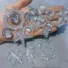 [Serie Plateada Láser] Joyería Hecha a Mano Luminosa de Luciérnaga DIY - Flor de Resina