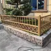 Construcción Rural Nuevas Barandillas de Bambú para Separar Céspedes, Barandillas de Acero Inoxidable Imitación Jardín, Paneles de Valla de Bambú y Cerramientos de Valla con Patrones