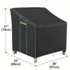 Fundas para sillas de patio Amazon transfronterizas, impermeables y resistentes al sol, fundas para sillas de jardín de alta resistencia, fundas impermeables para muebles de exterior