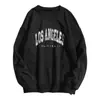 Moda transfronteriza para mujer de otoño e invierno: Sudadera con estampado de letras, cuello redondo y manga larga con un diseño juvenil de estilo urbano que es fácil de combinar con cualquier atuendo