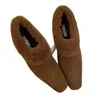 Zapatos Planos de Punta Forrados de Felpa para Mujer, Zapatos Mary Jane Retro de Piel para Usar al Aire Libre, Nuevos Zapatos de Algodón Cálidos Otoño e Invierno 2025 para Mujer