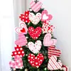 Nueva Tarjeta de Piso de San Valentín de Amazon Árbol Decorativo con Forma de Corazón Rojo Rosa y Blanco Decoración para el Hogar Boda