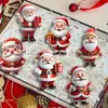 Set de Árbol de Navidad y Papá Noel, Perfecto para las Fiestas, 12 Adornos Decorativos, Decoraciones Colgantes, Decoración de Madera para el Hogar