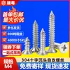 Tornillos autorroscantes de cabeza plana avellanada de cruz M3.5M3.9M4.2M4.8M5.5M6.3*25x50 de acero inoxidable 304