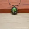 Cadena de Suéter de Aleación de Bronce Retro Europea y Americana Transfronteriza Encaje de Aliento de Bebé Piedra Vidrio Flores Secas Estilo Pastoral Original