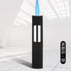 Encendedor cilíndrico a prueba de viento con llama azul recta creativo inflable tendencia genial personalizado personalizado Encendedor de red roja al por mayor