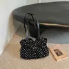 Bolsa de Bolinhas para Mulheres 2026 Nova Tendência Moda Outono Bolsa Tote Plissada para Aula e Deslocamento Grande Capacidade Bolsa de Ombro