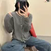 Cárdigan de Punto con Botones de Colores para Mujer, Estilo Delgado, Chaqueta Suéter Nueva de Otoño 2025 Talla Pequeña, Top Corto de Color Sólido