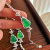 Pulsera Calcedonia Verde Natural de Calabaza Pulsera de Ágata Pulsera de Calabaza Bienestar Pequeña Exquisita Simple Moda Tendencia Mujeres