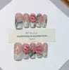 Nai Zi Unhas Vestíveis Feitas à Mão Série Estilo Europeu e Americano Coleção de Comércio Exterior Estilo Esculpido Pintado à Mão de Alta Qualidade Adesivos de Arte para Unhas Vestíveis