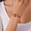 Pulseira Coração Simples Mais Vendida Transfronteiriça Pacote com Dois Amor Vazado Mão-Tecida Ajustável Pulseira de Casal