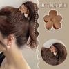 Presilha Grande de Tubarão em Acrílico Estilo Coreano Elegante para Mulheres Rabo de Cavalo Alto Grampo de Cabelo Oval Pega de Cabelo Traseira Acessórios de Cabelo