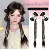 Cabelo artificial arco pegar clipe bola cabeça quente menina sereia cocar fofo natural boxe trança, rabo de cavalo atacado