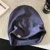 Chapéu slouchy de cor sólida estilo coreano para mulheres, outono nicho retrô estilo preguiçoso, caimento solto para circunferência de cabeça grande, gorro da moda