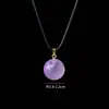 Pendente de Bola de Cristal Natural Rosa Cristal Ametista Colar Criativo DIY Corrente de Suéter Pingente de Joia de Cristal Atacado