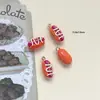Liga de Metal Pintada à Mão com Óleo Gotejado Brinquedo Alimentício Batatas Fritas Coxas de Frango Frito Torradas Mini Hambúrgueres Pingentes DIY Colar Corrente de Celular