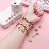 Dia das Crianças TikTok Taobao Dropshipping Educacional DIY Conjunto de Pulseira de Contas de Cristal Presente para Meninas Atacado