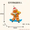 Boneco de Gengibre Boneco de Neve Pingente de Resina 3D Chaveiro Ornamento de Bolsa Desenho Animado Fofo Decoração de Celular Transfronteiriço