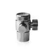 Adaptador de Grifo para Lavadora de Cobre Puro, Distribuidor de Agua de Doble Control con Una Entrada y Dos Salidas, Conector Universal de Tres Vías para el Hogar